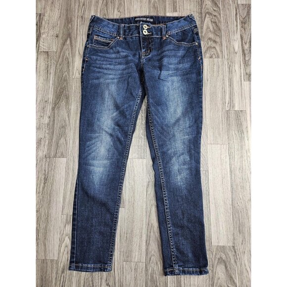 (3/$35) Amethyst Jeans Jeans Womens 5 Short Blue Dariela Skinny Stretch Juniors - Picture 1 of 12